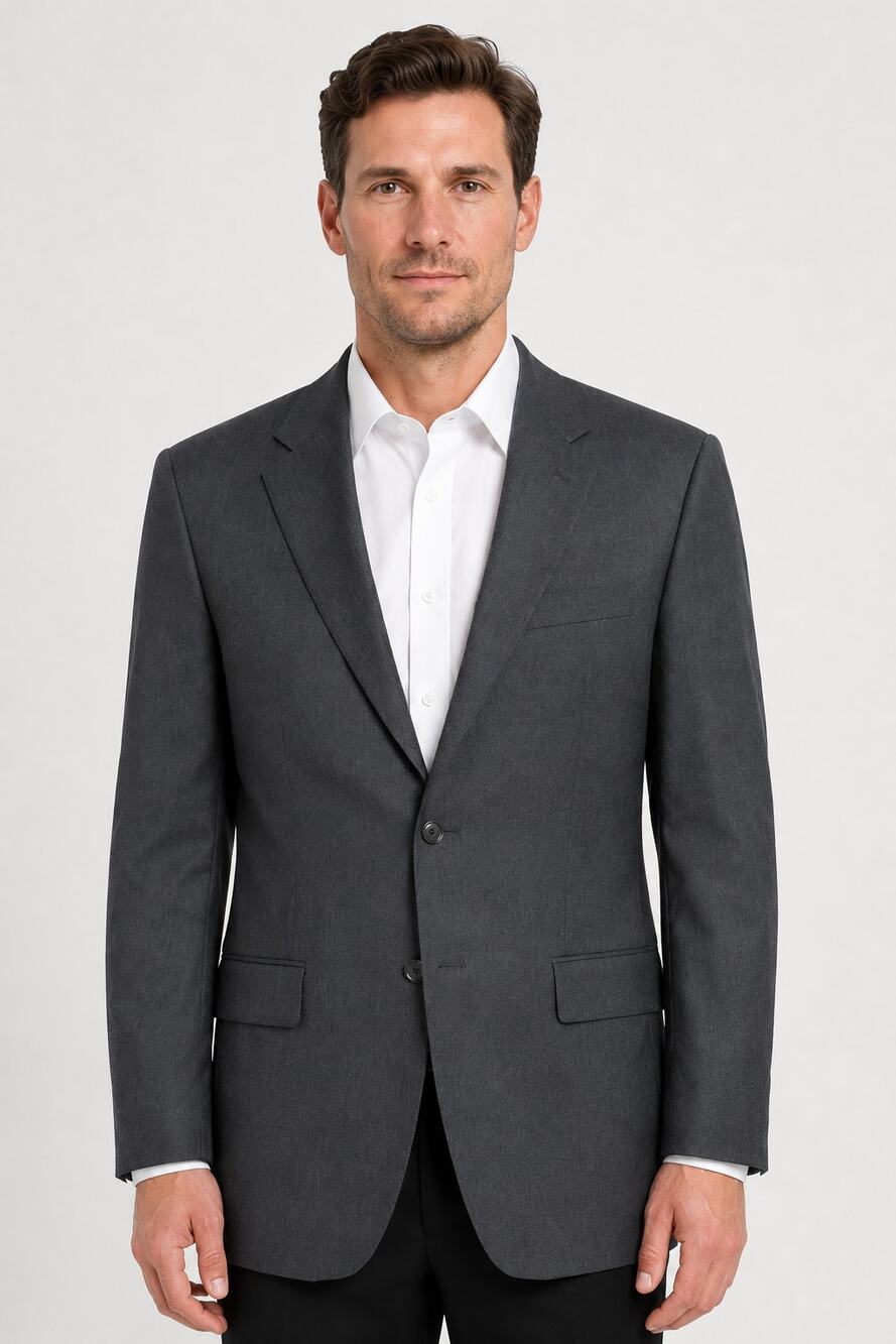 Lauren Ralph Lauren Wool Blazer Sports Coat Mens Size 40R Grey Two Button
